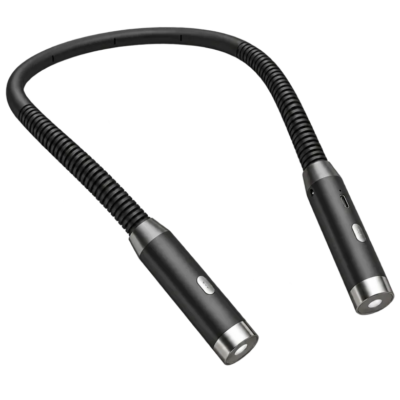Lumarii neck light with flexible arms and two light tips